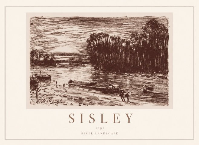 Sisley River Landscape No1 - Juliste