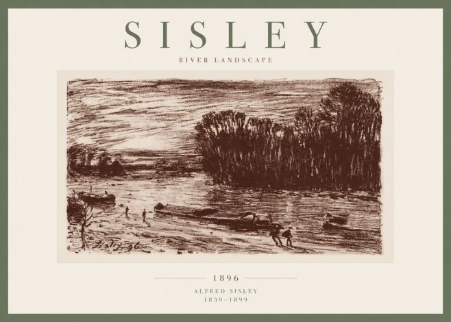 Sisley River Landscape No2 - Juliste