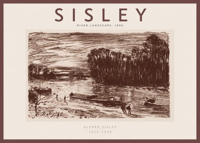 Sisley River Landscape No4 - Juliste