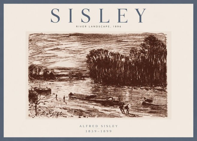 Sisley River Landscape No5 - Juliste