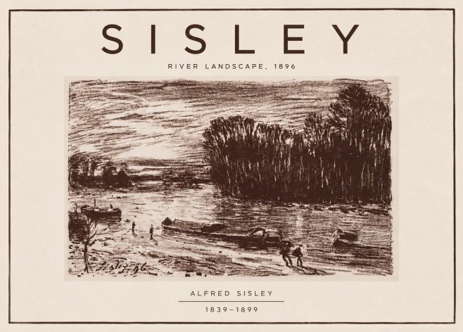 Sisley River Landscape No6 - Juliste