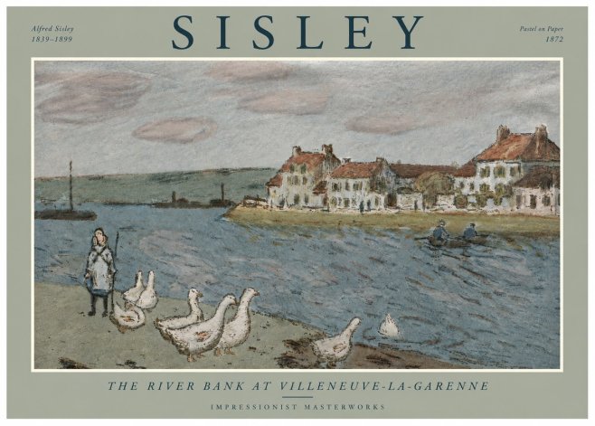 Sisley The River Bank at Villeneuve-la-garenne No4 - Juliste