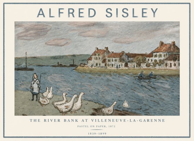 Sisley The River Bank at Villeneuve-la-garenne No5 - Juliste