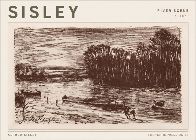 Sisley River Scene No3 - Juliste