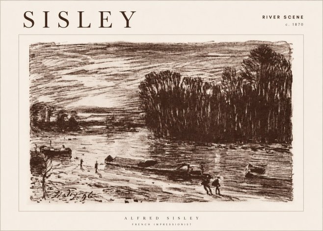 Sisley River Scene No4 - Juliste