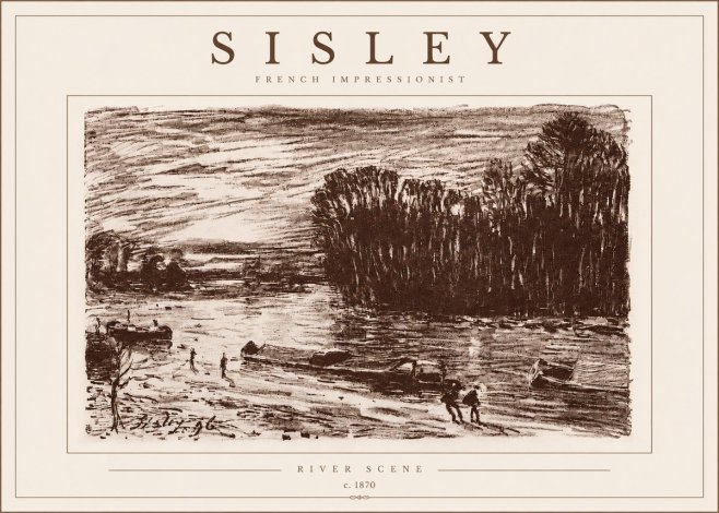 Sisley River Scene No5 - Juliste