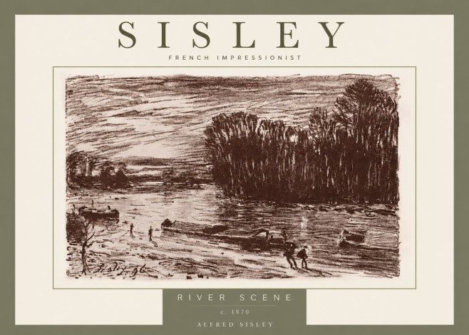 Sisley River Scene No6 - Juliste