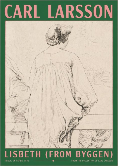 Carl Larsson Lisbeth (from Byggen) No2 - Juliste