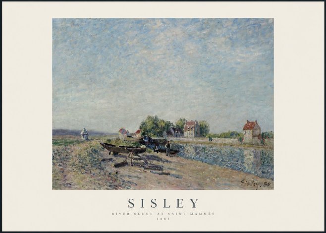 Sisley River Scene at Saint-mammès No1 - Juliste