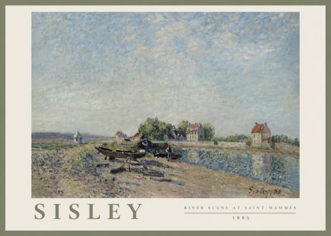 Sisley River Scene at Saint-mammès No2 - Juliste