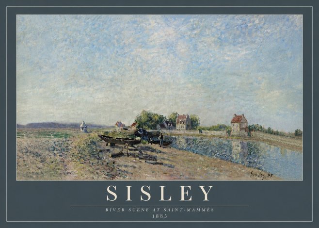 Sisley River Scene at Saint-mammès No4 - Juliste