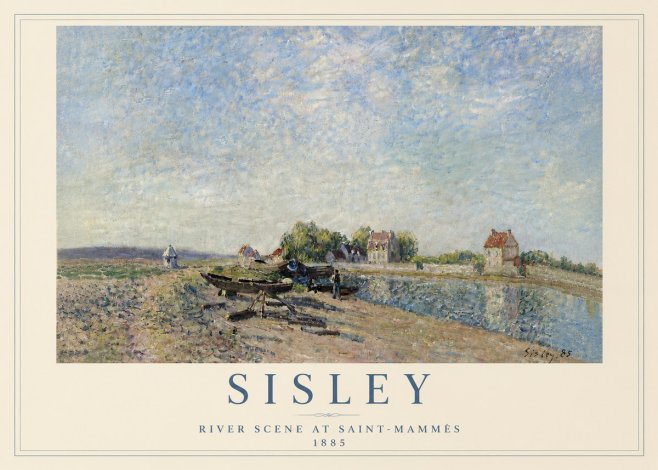 Sisley River Scene at Saint-mammès No5 - Juliste