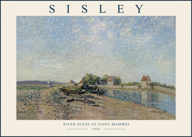 Sisley River Scene at Saint-mammès No6 - Juliste
