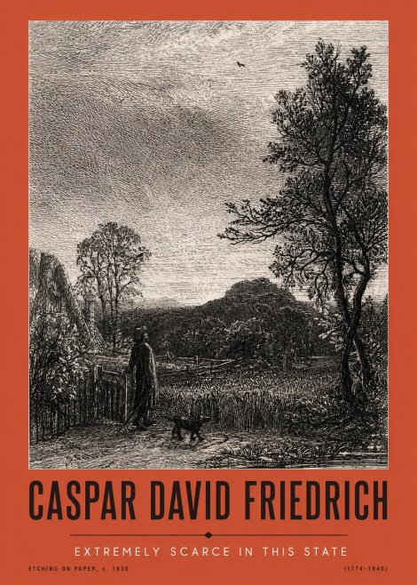 Caspar David Friedrich Extremely Scarce in This State No2 - Juliste