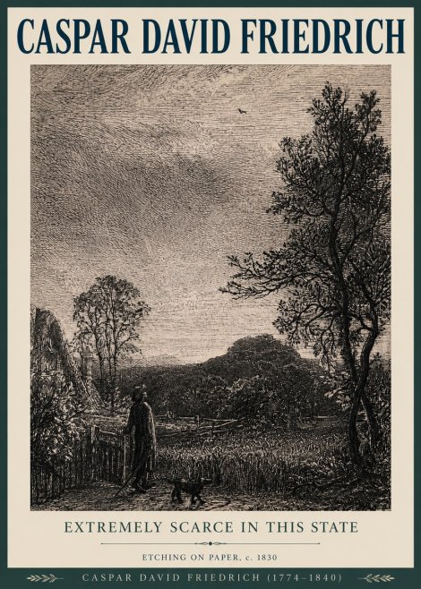 Caspar David Friedrich Extremely Scarce in This State No3 - Juliste