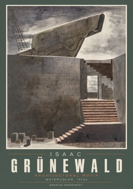 Isaac Grünewald Architectural Motif II No3 - Juliste