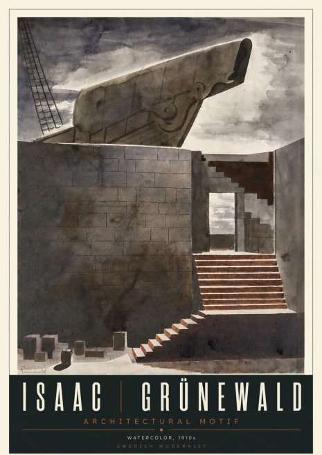 Isaac Grünewald Architectural Motif II No5 - Juliste