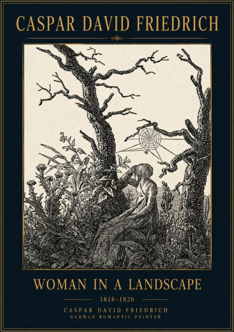 Caspar David Friedrich Woman in a Landscape No4 - Juliste