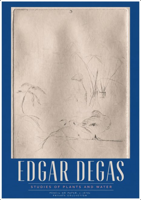 Edgar Degas Studies of Plants and Water No3 - Juliste