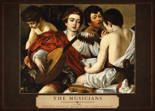 Michelangelo Merisi da Caravaggio The Musicians I No4 - Juliste