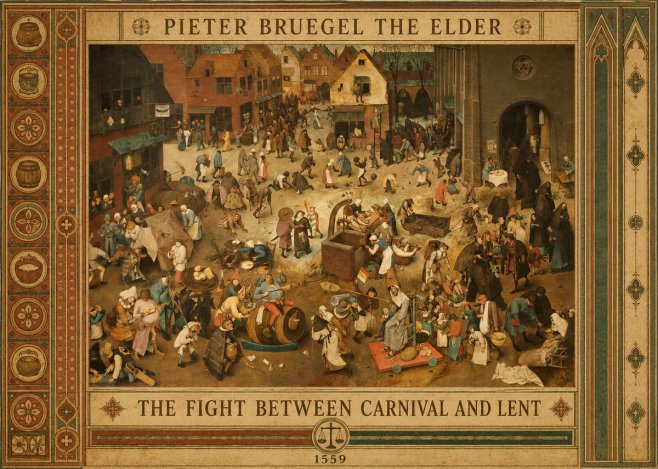 Pieter Bruegel The Fight Between Carnival and Lent III No6 - Juliste