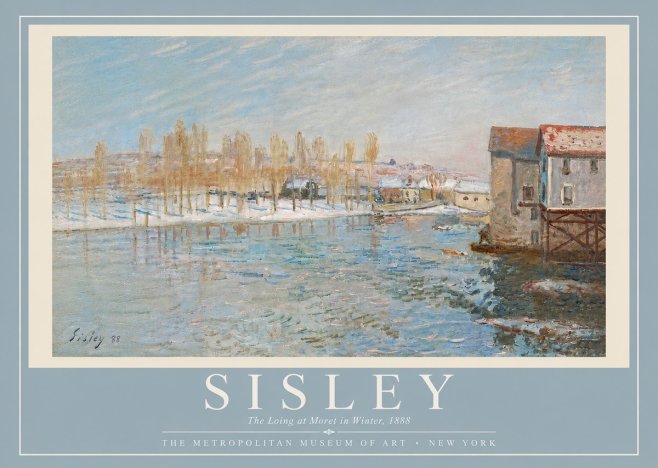 Sisley The Loing at Moret in Winter No6 - Juliste