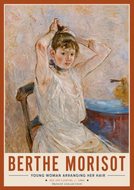Berthe Morisot Young Woman Arranging Her Hair No4 - Juliste