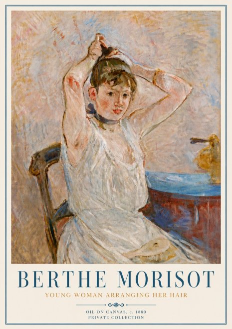 Berthe Morisot Young Woman Arranging Her Hair No6 - Juliste
