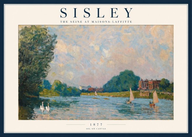 Sisley The River – Afternoon, 1877 No3 - Juliste