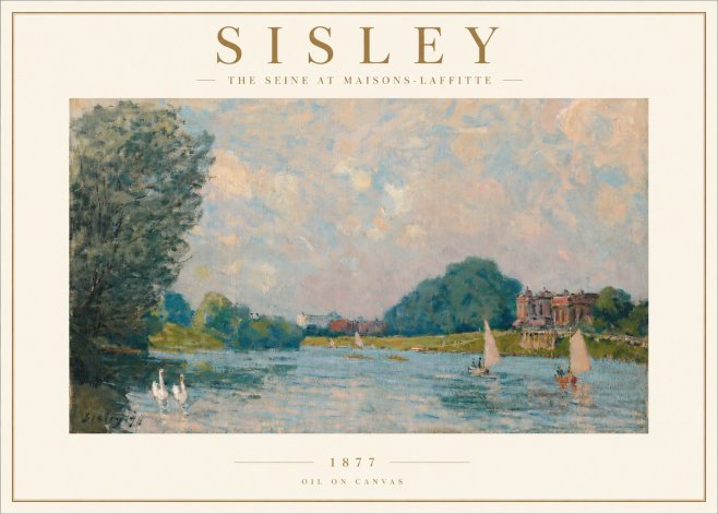 Sisley The River – Afternoon, 1877 No5 - Juliste