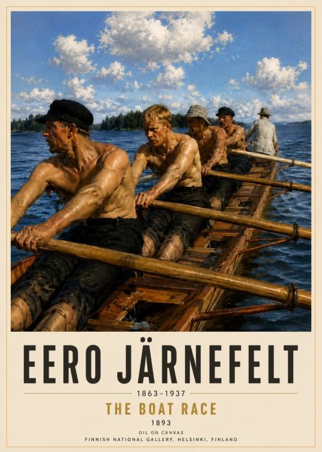 Eero Järnefelt The Boat Race No5 - Juliste