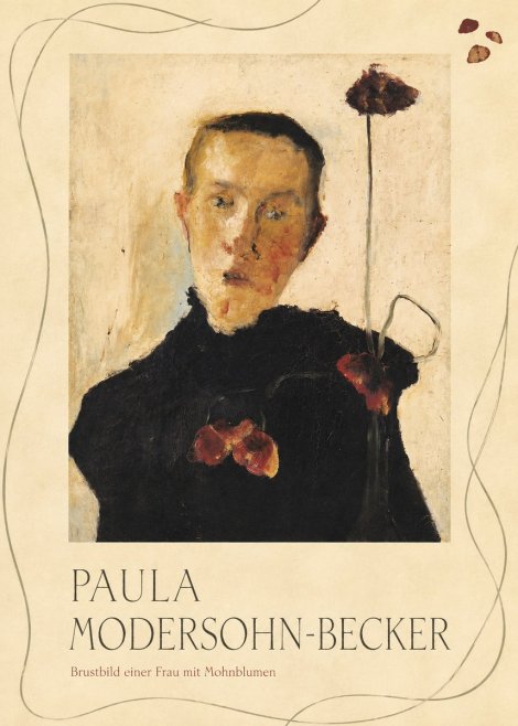 Paula Modersohn-Becker Brustbild Einer Frau Mit Mohnblumen No3 - Juliste