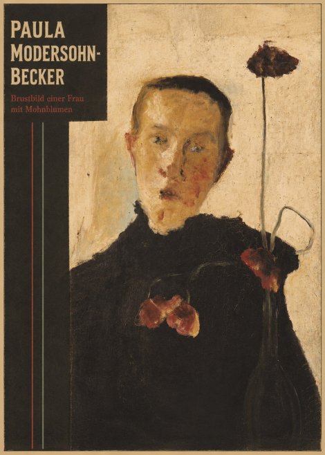Paula Modersohn-Becker Brustbild Einer Frau Mit Mohnblumen No4 - Juliste