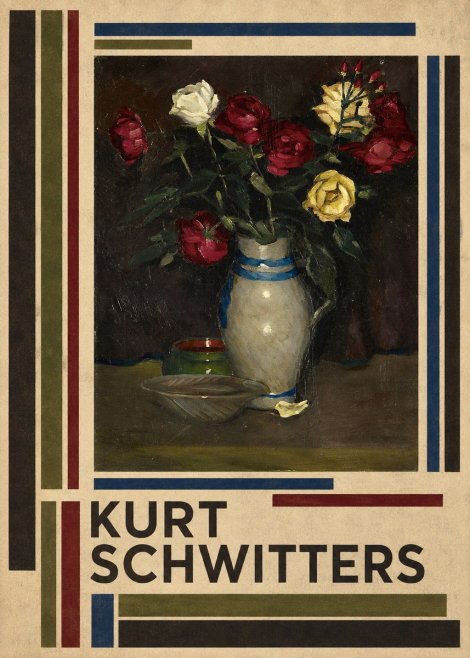 Kurt Schwitters Still Life with Roses No4 - Juliste