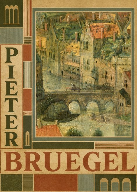 Pieter Bruegel Cityscape with Bridge No3 - Juliste