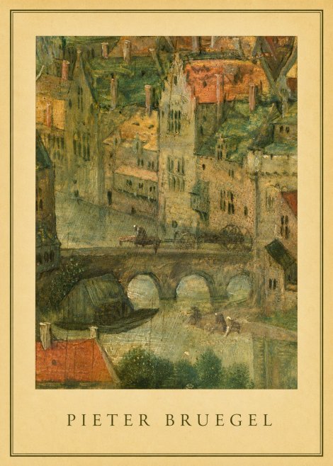 Pieter Bruegel Cityscape with Bridge No4 - Juliste