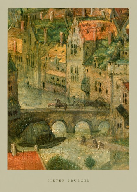Pieter Bruegel Cityscape with Bridge No6 - Juliste