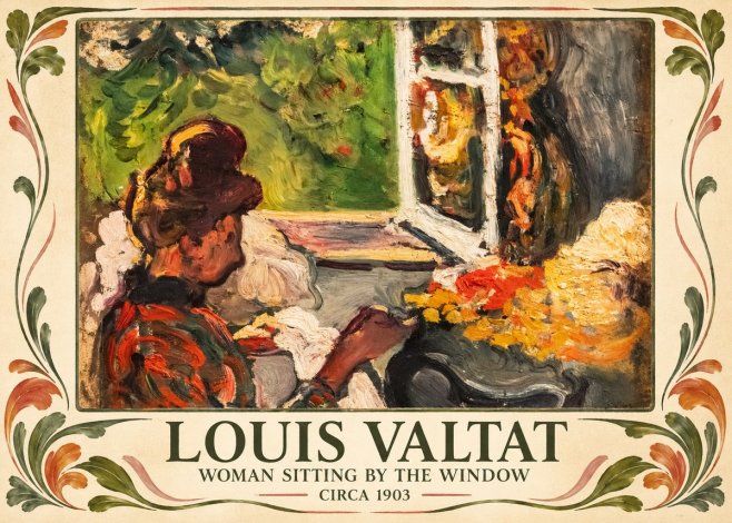 Louis Valtat Woman Sitting by the Window No3 - Juliste