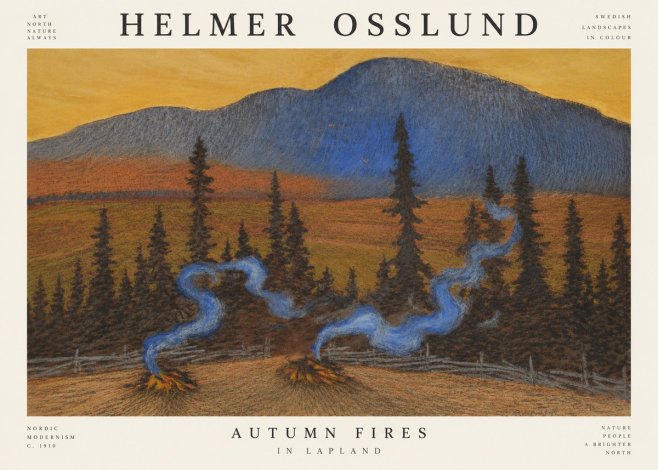 Helmer Osslund Twilight in the North No2 - Juliste