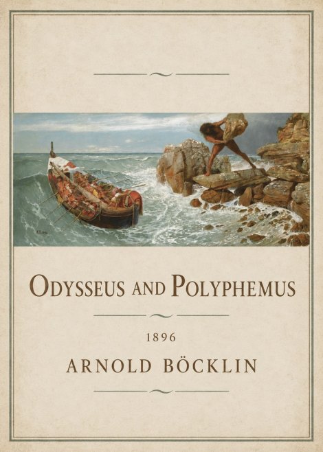 Arnold Böcklin Odysseus and Polyphemus No1 - Juliste