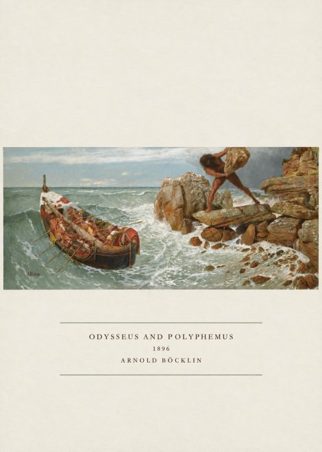 Arnold Böcklin Odysseus and Polyphemus No2 - Juliste