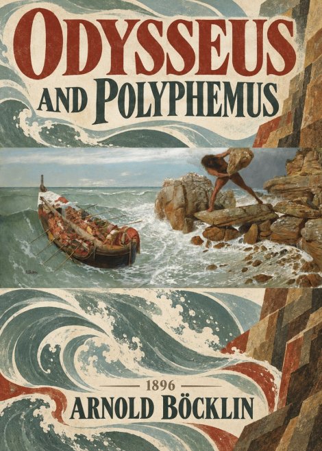 Arnold Böcklin Odysseus and Polyphemus No5 - Juliste