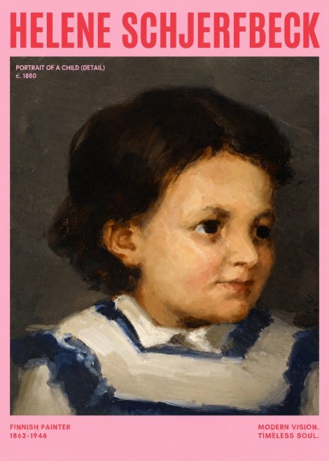 Helene Schjerfbeck Portrait of a Child (Detail) No2 - Juliste