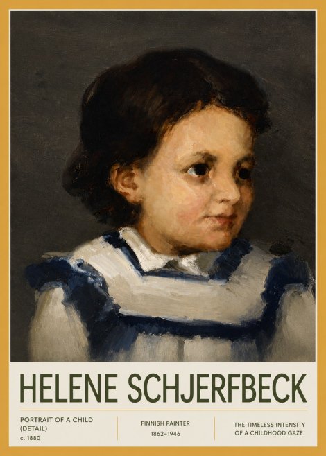 Helene Schjerfbeck Portrait of a Child (Detail) No4 - Juliste