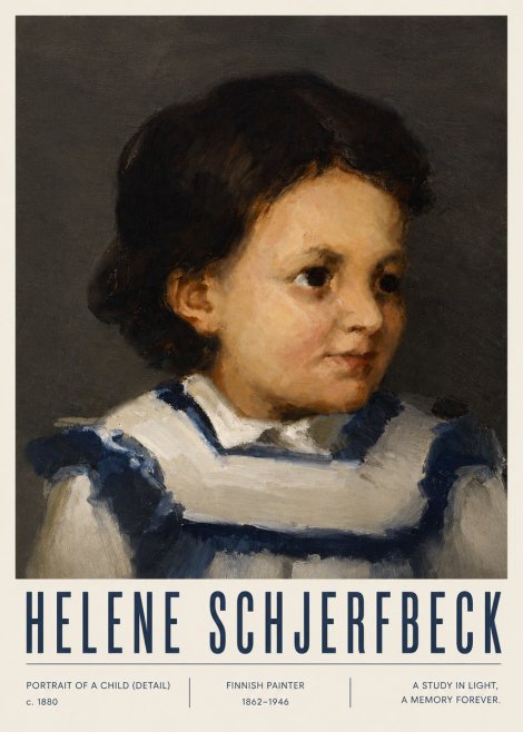 Helene Schjerfbeck Portrait of a Child (Detail) No5 - Juliste