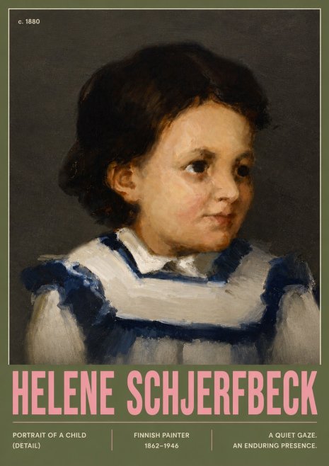 Helene Schjerfbeck Portrait of a Child (Detail) No6 - Juliste