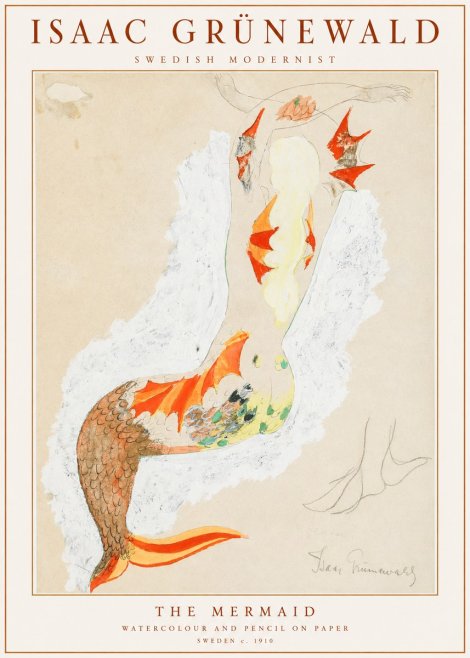 Isaac Grünewald The Mermaid No1 - Juliste