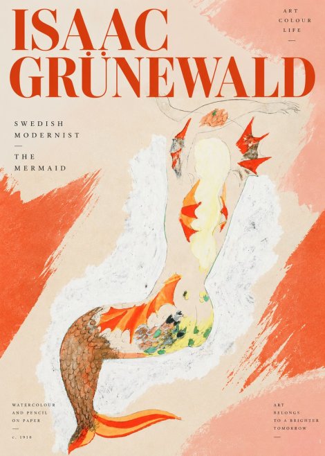 Isaac Grünewald The Mermaid No2 - Juliste