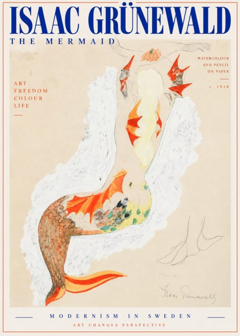 Isaac Grünewald The Mermaid No4 - Juliste