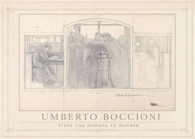 Umberto Boccioni Study for Homage to Mother No1 - Juliste